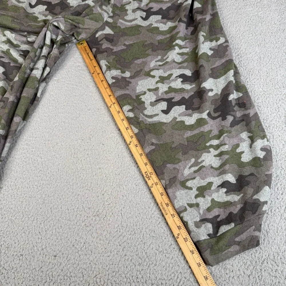 TIME AND TRU Camo Sweatpants Women 4X Green Plus Size Knit Athleisure Drawstring - Picture 7 of 9